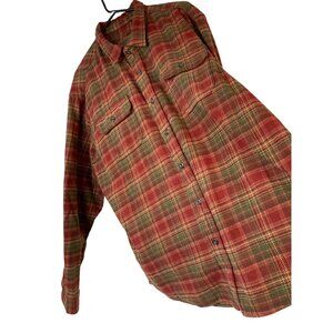 Orvis Mens XXL Thick Flannel Plaid Shirt Jacket Outdoor Shacket  RA10088